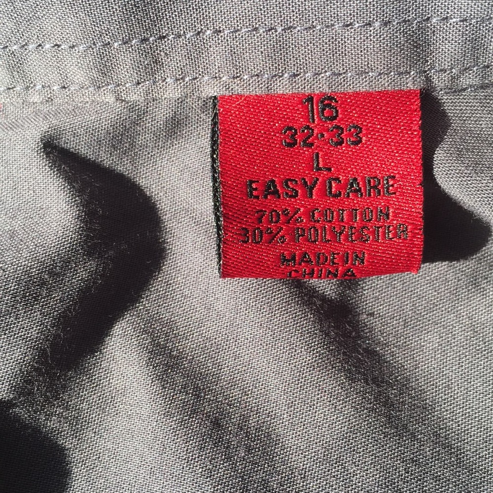 Gray Fitted Stretch Button Down Long Sleeve Shirt - image 4